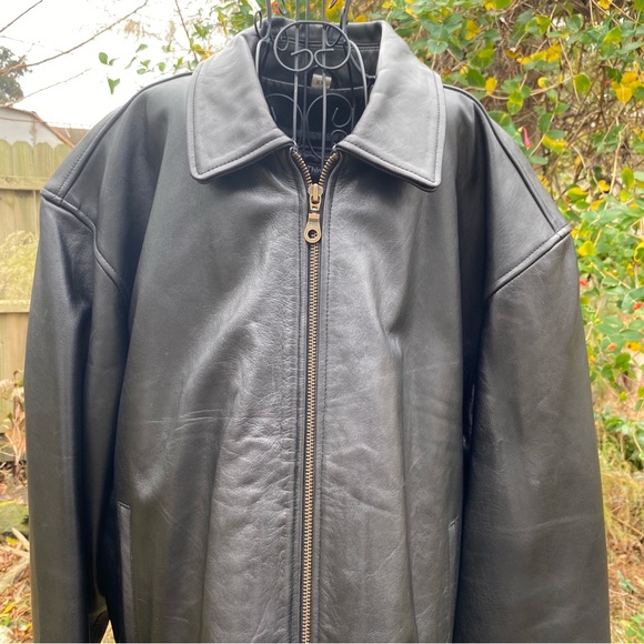 Sea Dream Black Genuine Leather Coat with Removable Thinsulate Liner - Picture 4 of 16